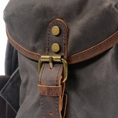 Larson - Canvas and Leather Backpack