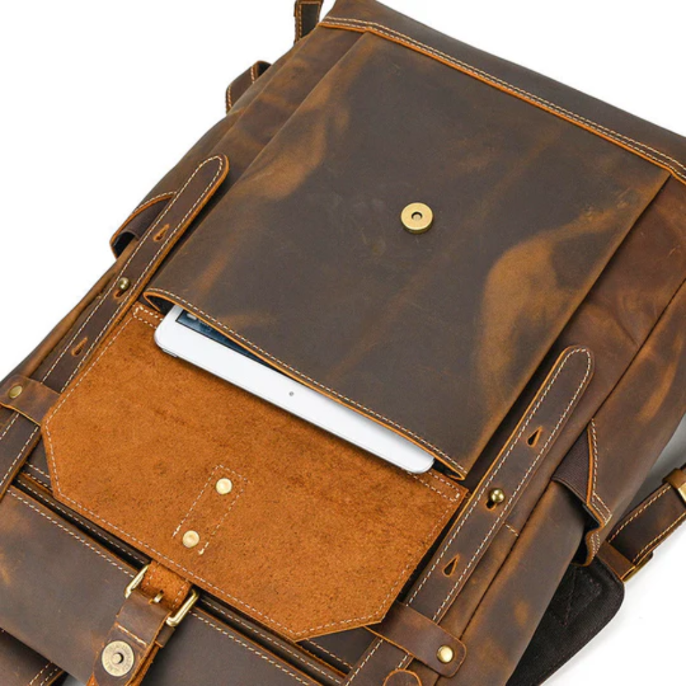 Men's Leather Laptop Backpack | Kaiser
