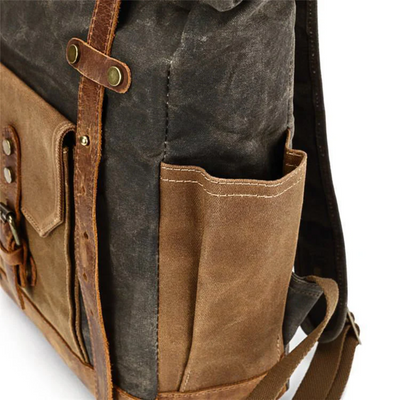 ROVIK – Waxed Canvas Flap Backpack (Unisex)