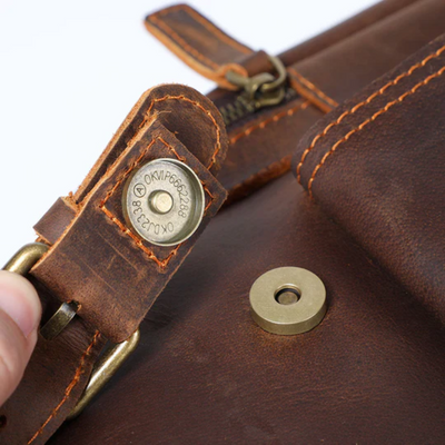 Leather laptop backpack | Alexander