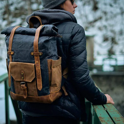 ROVIK – Waxed Canvas Flap Backpack (Unisex)