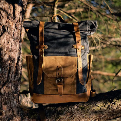 ROVIK – Waxed Canvas Flap Backpack (Unisex)
