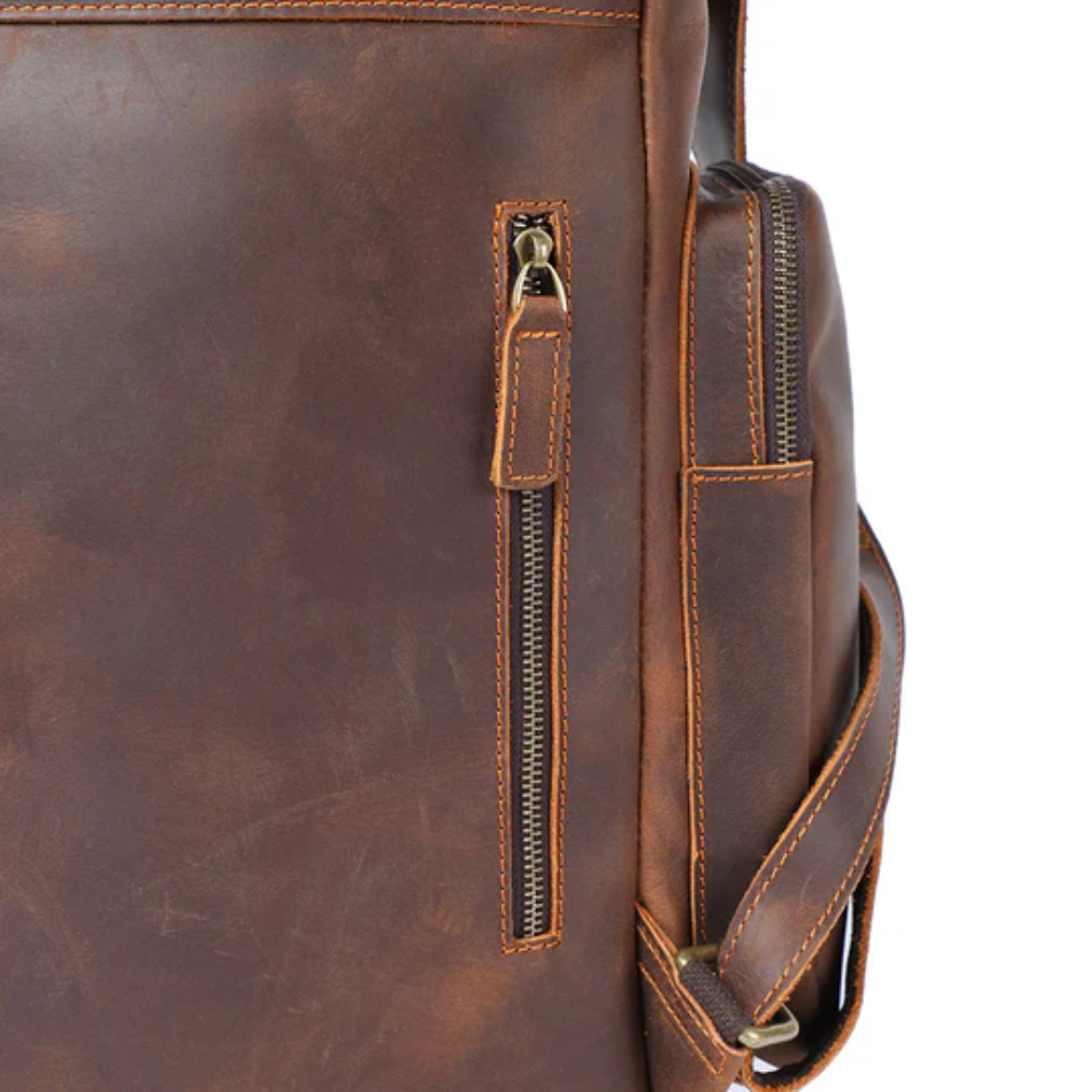Leather laptop backpack | Alexander