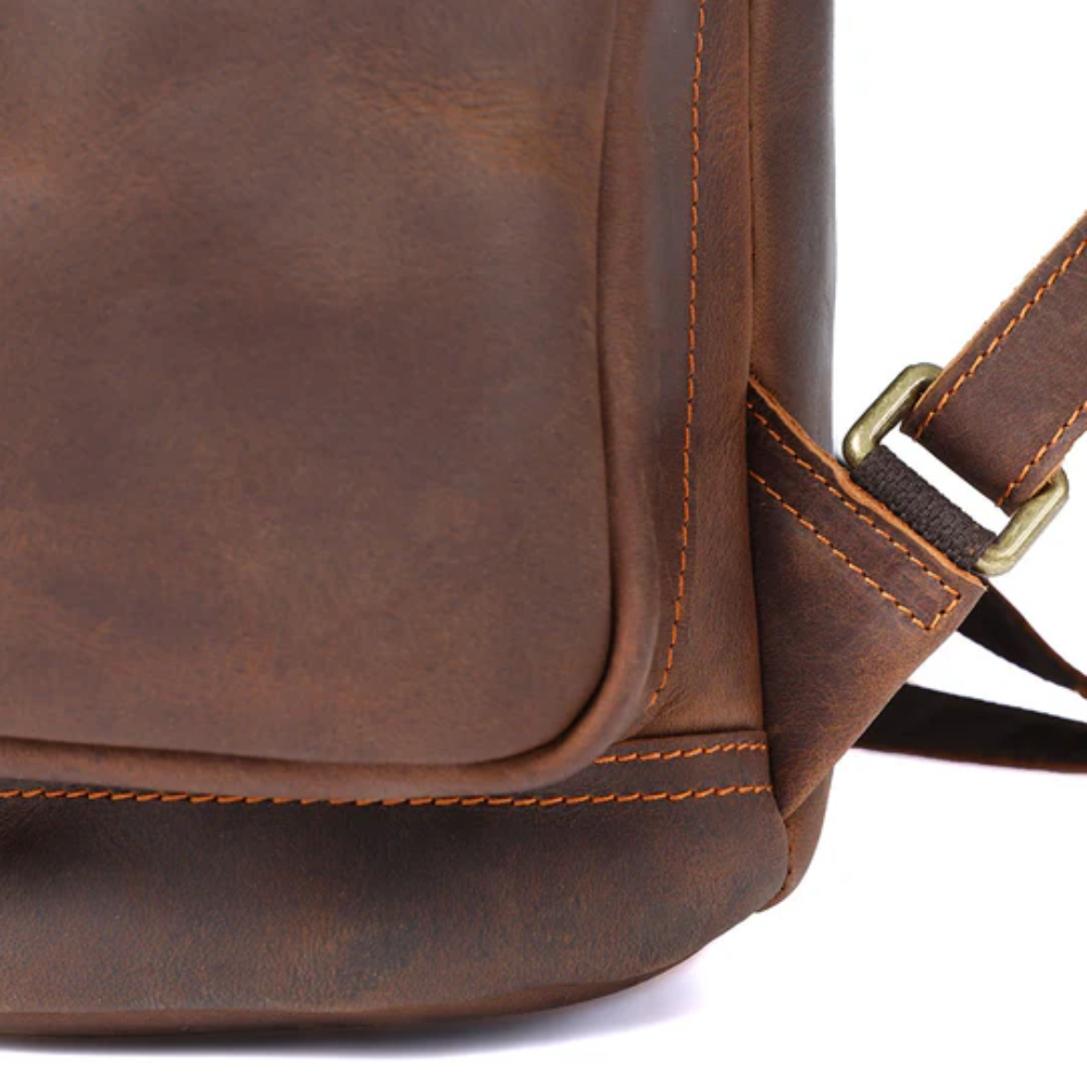 Leather laptop backpack | Alexander