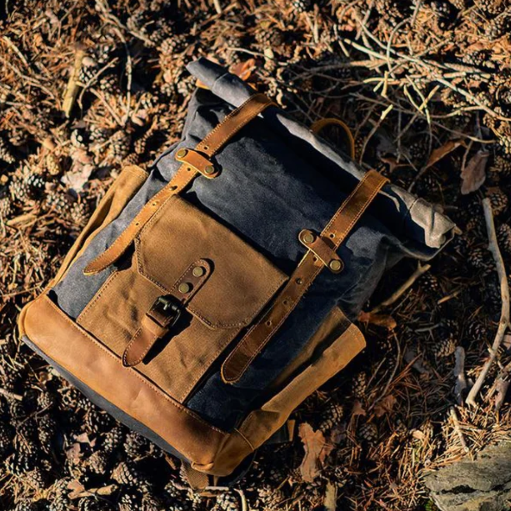 ROVIK – Waxed Canvas Flap Backpack (Unisex)