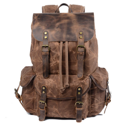 Larson - Canvas and Leather Backpack
