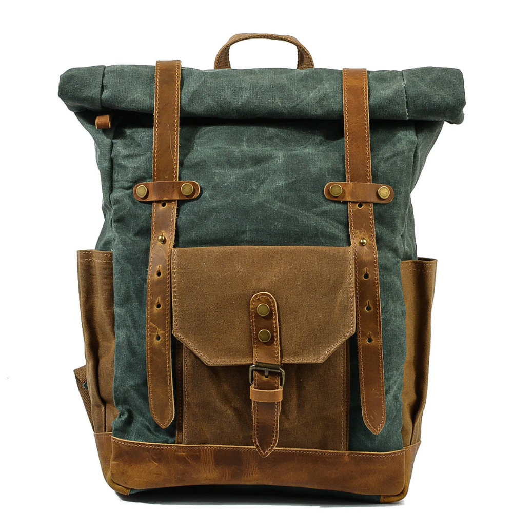 ROVIK – Waxed Canvas Flap Backpack (Unisex)