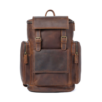 Leather laptop backpack | Alexander