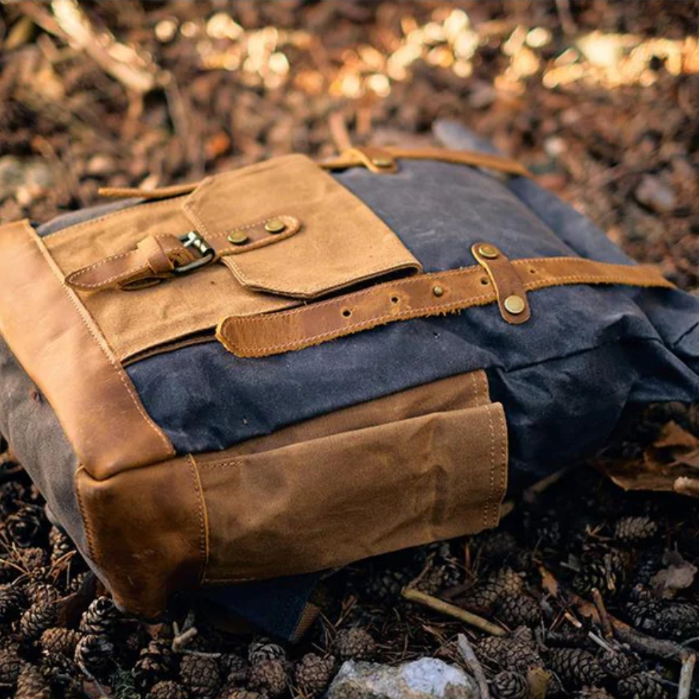 ROVIK – Waxed Canvas Flap Backpack (Unisex)