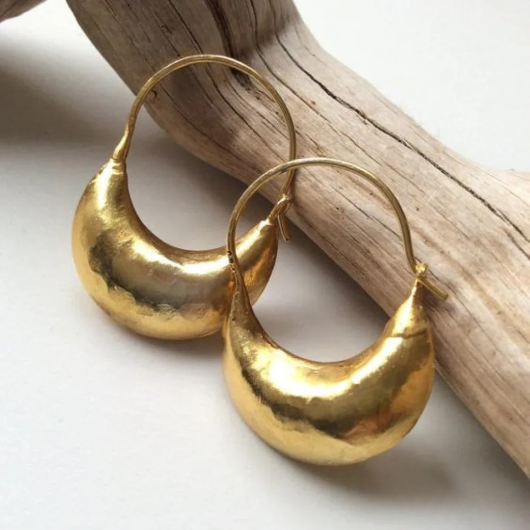 Antique Gold Hoop Earrings