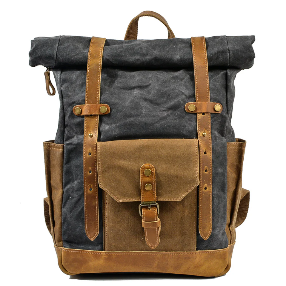 ROVIK – Waxed Canvas Flap Backpack (Unisex)