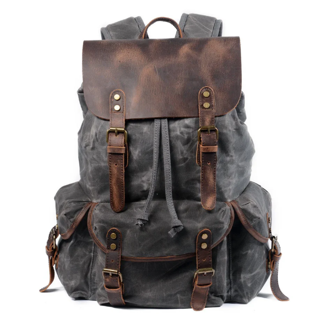 Larson - Canvas and Leather Backpack