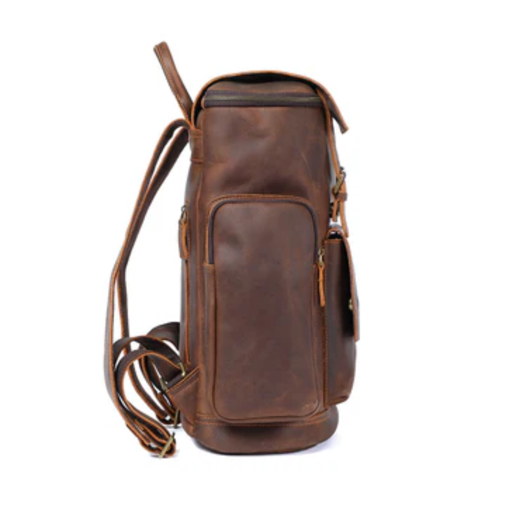 Leather laptop backpack | Alexander