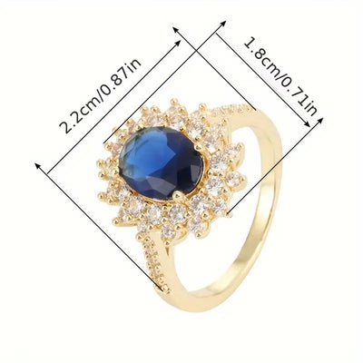 Vian sapphire gold ring