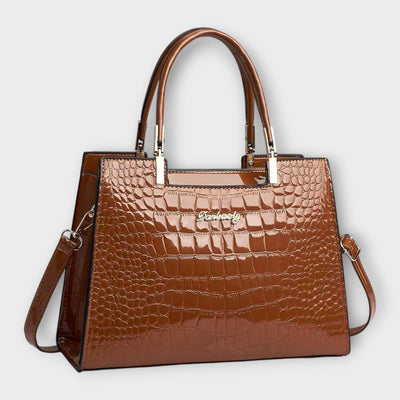 Madison - Glossy Crocodile Tote