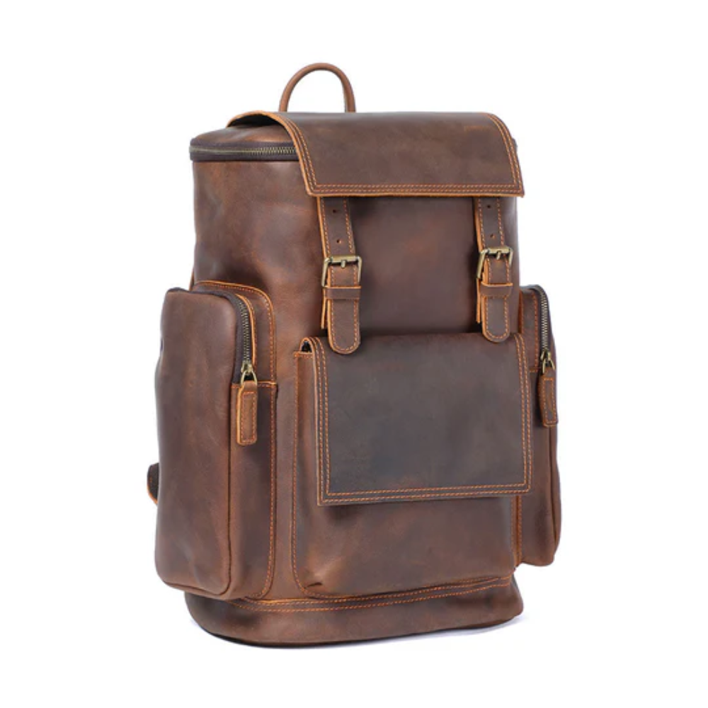 Leather laptop backpack | Alexander