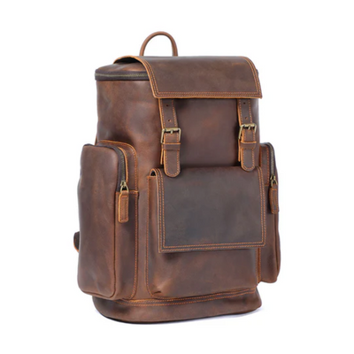 Leather laptop backpack | Alexander
