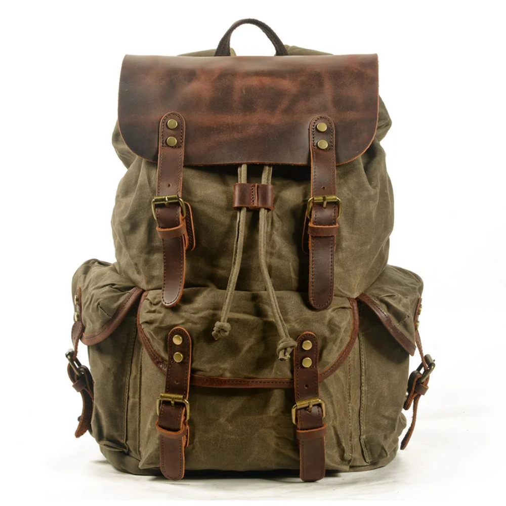 Larson - Canvas and Leather Backpack