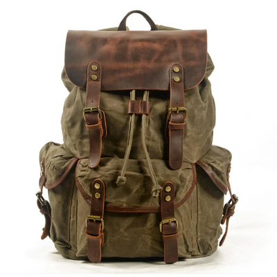 Larson - Canvas and Leather Backpack