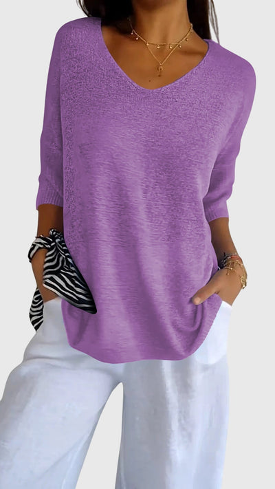 Cassandra™ | Elegant V-neck top