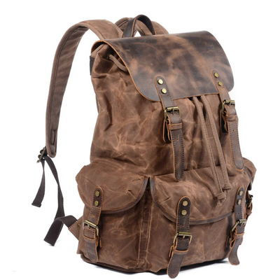 Larson - Canvas and Leather Backpack