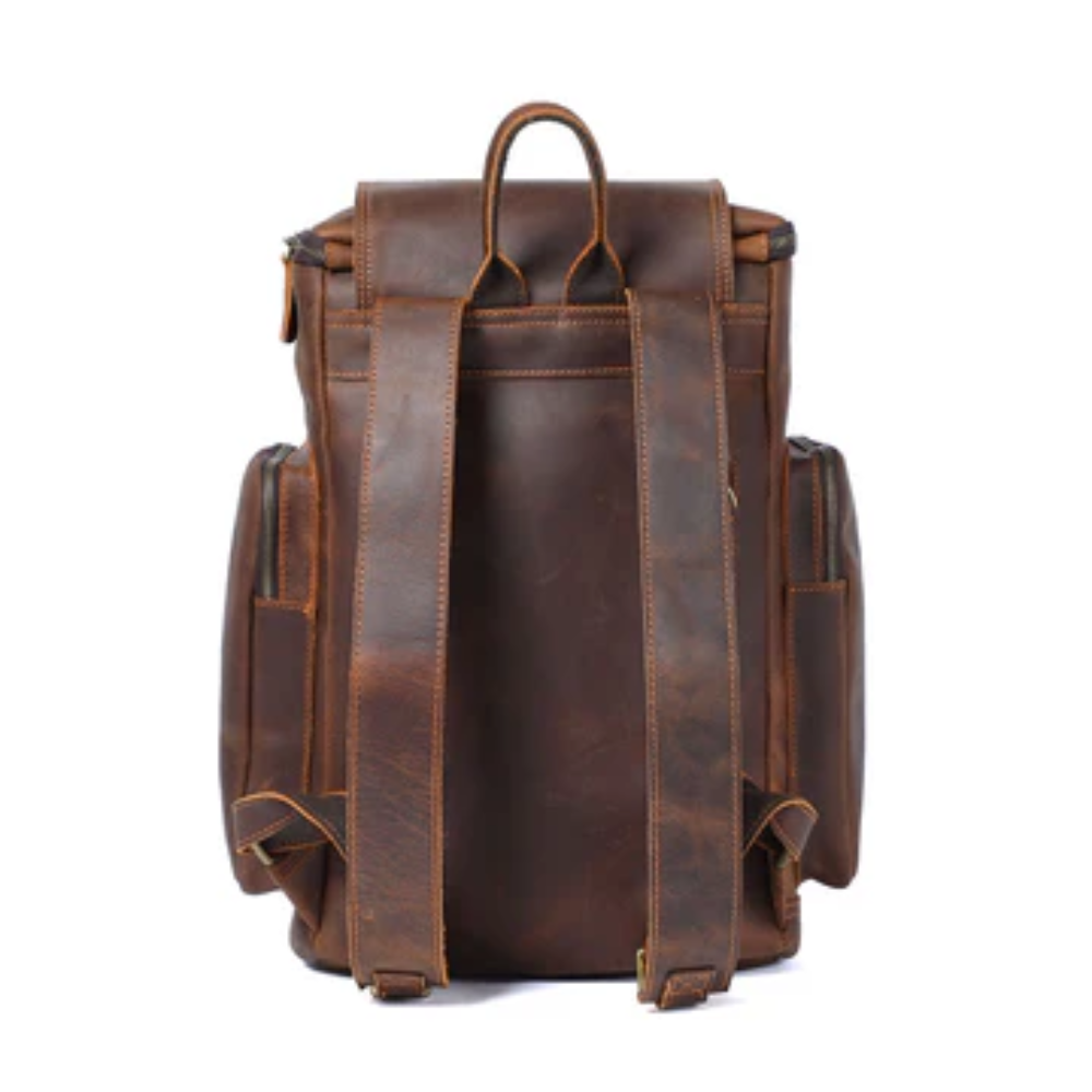 Leather laptop backpack | Alexander