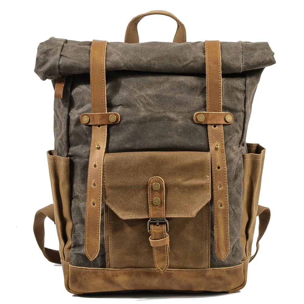 ROVIK – Waxed Canvas Flap Backpack (Unisex)