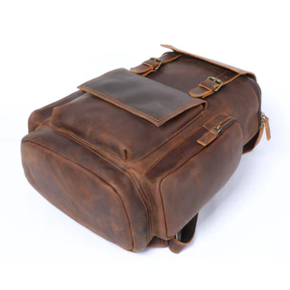 Leather laptop backpack | Alexander