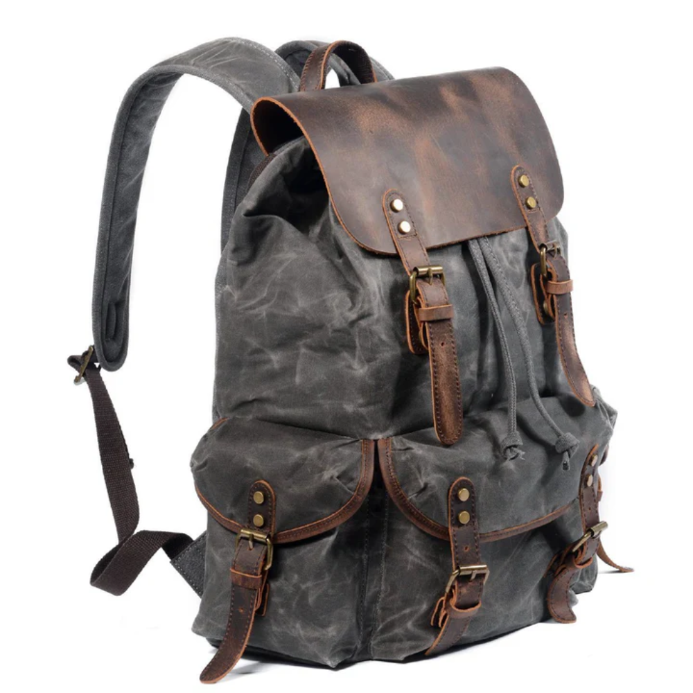 Larson - Canvas and Leather Backpack