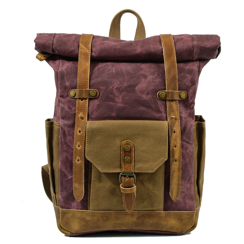 ROVIK – Waxed Canvas Flap Backpack (Unisex)