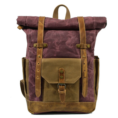 ROVIK – Waxed Canvas Flap Backpack (Unisex)