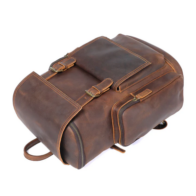 Leather laptop backpack | Alexander