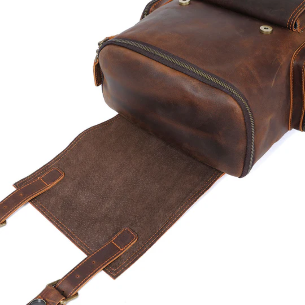 Leather laptop backpack | Alexander