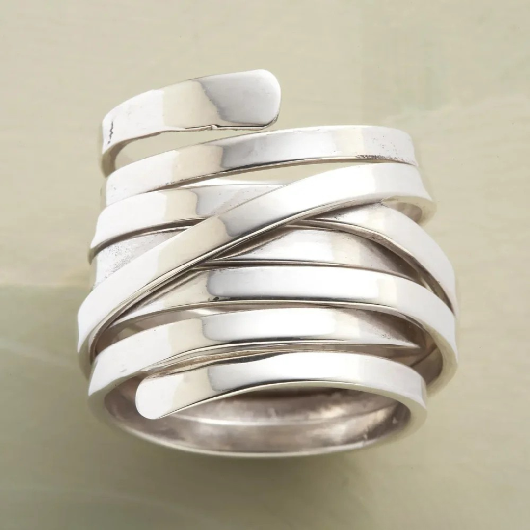 Vintage thick silver ring