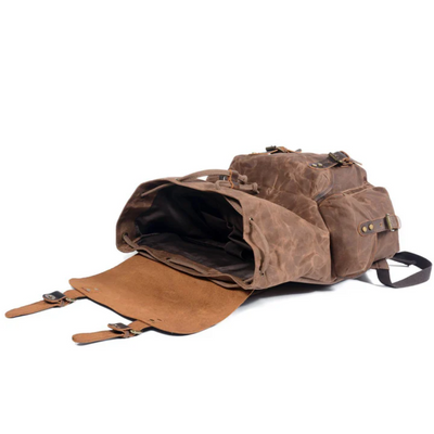 Larson - Canvas and Leather Backpack