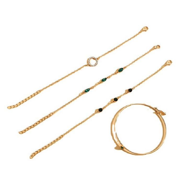 Ether Leaf Bracelet Set