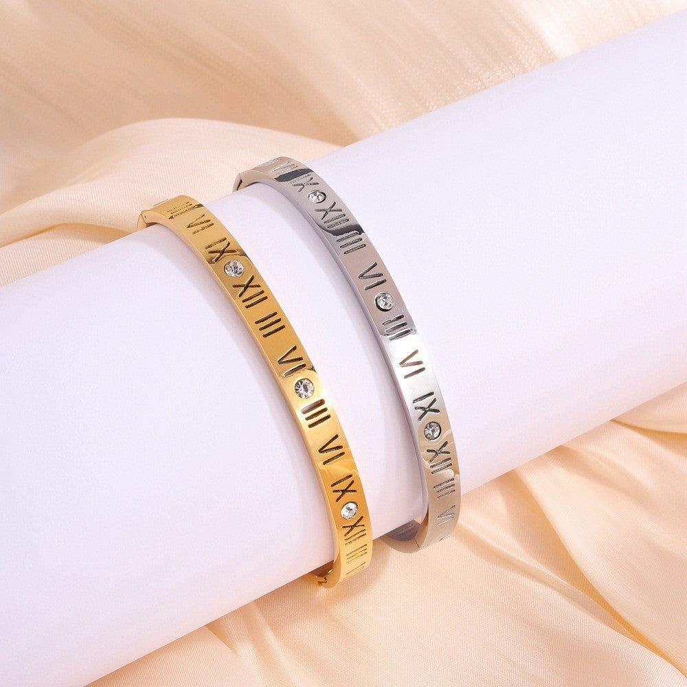 Titanium bracelet (Roman numerals)