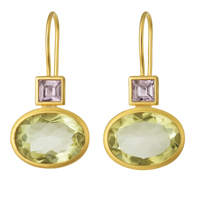 Vintage Green Crystal Earrings