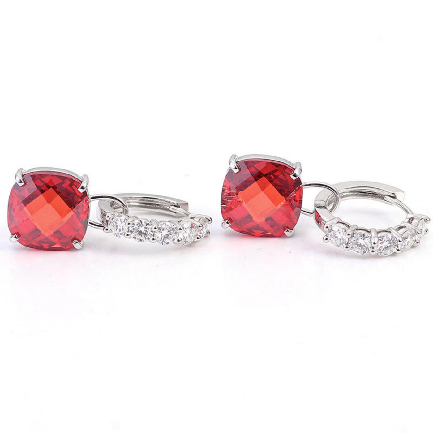 Ruby and Diamond Stud Earrings