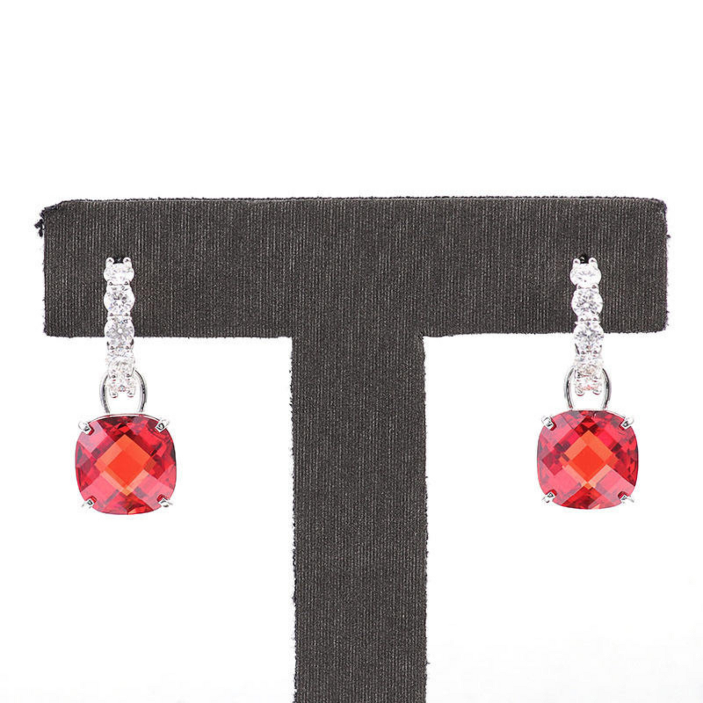 Ruby and Diamond Stud Earrings