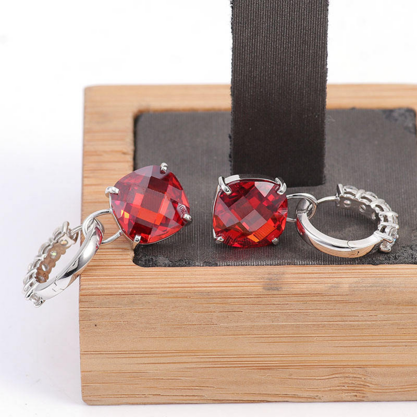 Ruby and Diamond Stud Earrings