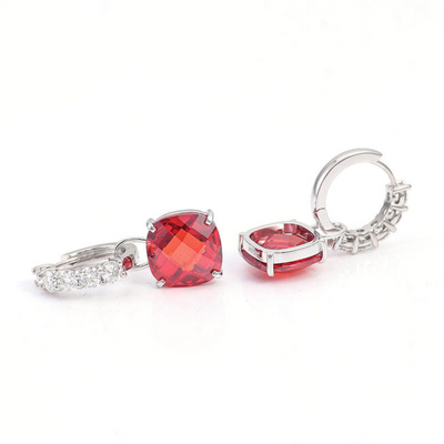 Ruby and Diamond Stud Earrings