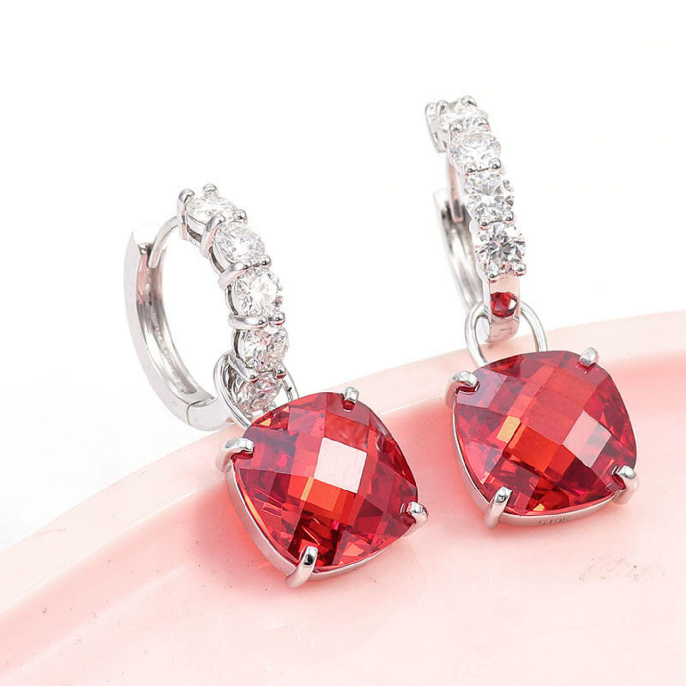 Ruby and Diamond Stud Earrings