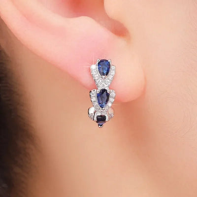 Royal Sapphire Heraldry Earrings