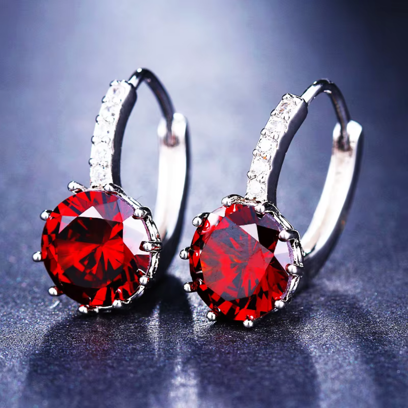 Zircon stainless steel earrings