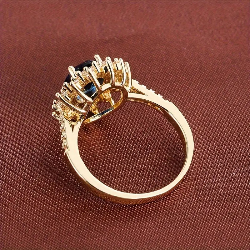 Vian sapphire gold ring