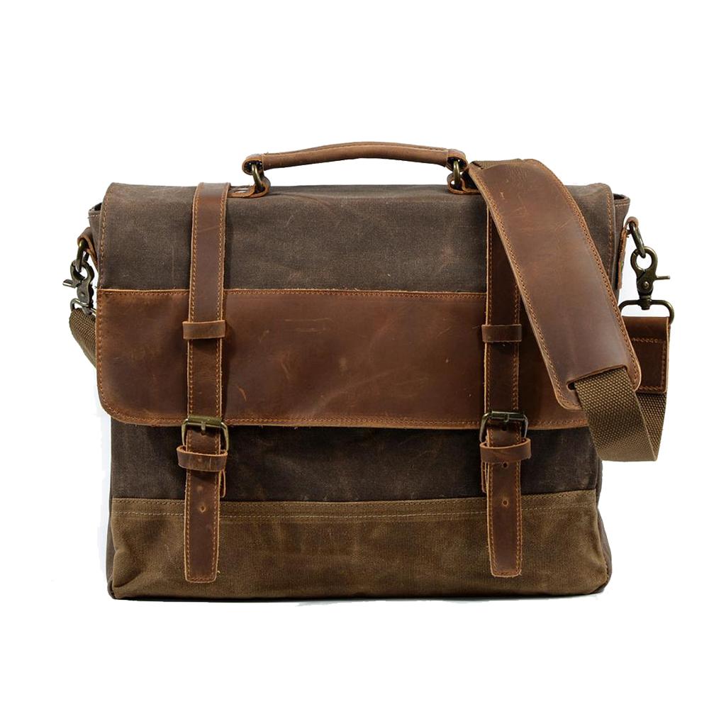 WINNIPEG - Waxed Canvas Messenger Bag