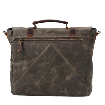 Canvas and leather messenger bag | ORLANDO