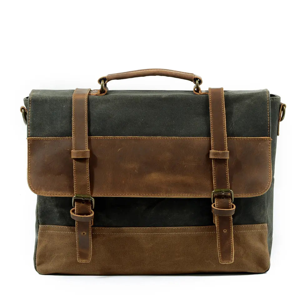 waxed fabric messenger bag | Winnipeg