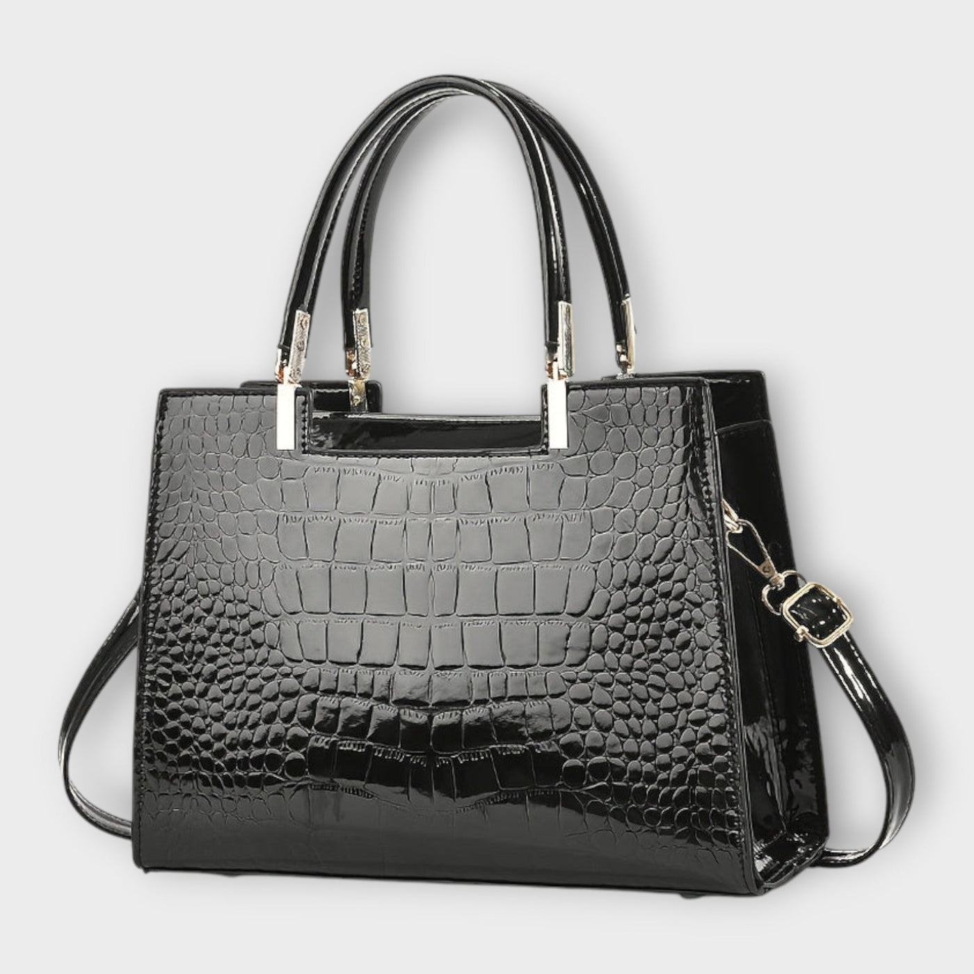 Madison - Glossy Crocodile Tote